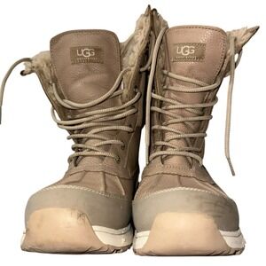 UGG Adirondack III Waterproof Winter Boots Beige Sheepskin Women's 9.5 1095141